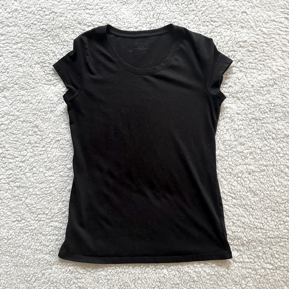 Black Scoop Neck